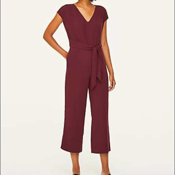 LOFT Pants - Loft Maroon Jumpsuit
